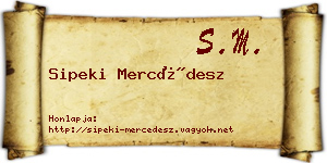 Sipeki Mercédesz névjegykártya
